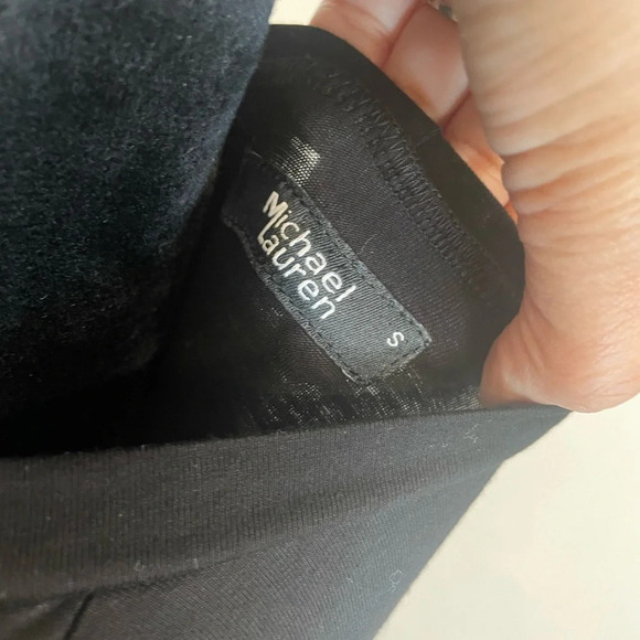 NWT Michael Lauren Radford Open Shoulder Dress in Black Sz Small - Picture 10 of 11